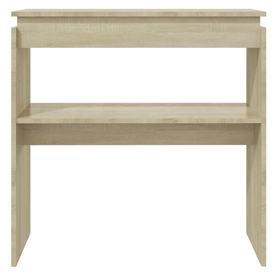 Everill Wooden Console Table With Undershelf In Sonoma Oak_3