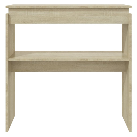 Everill Wooden Console Table With Undershelf In Sonoma Oak