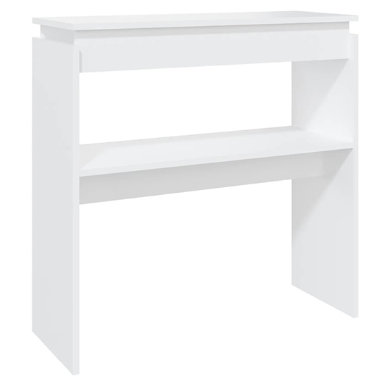 Everill Wooden Console Table With Undershelf In White_2