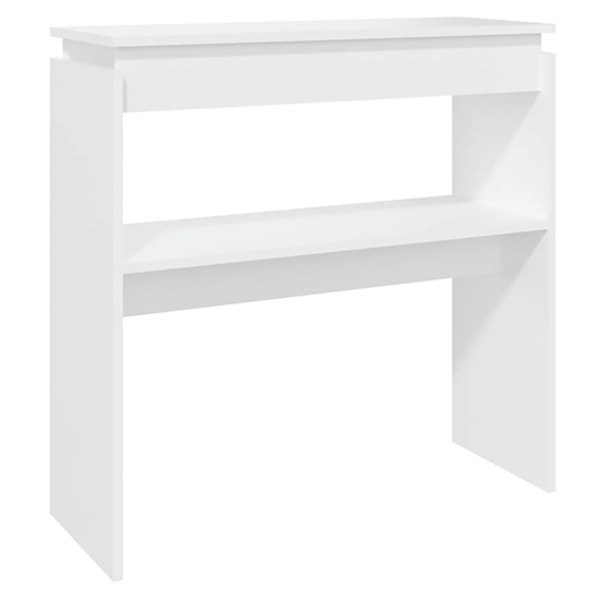 Everill Wooden Console Table With Undershelf In White