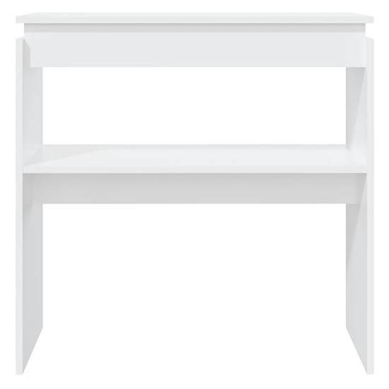 Everill Wooden Console Table With Undershelf In White