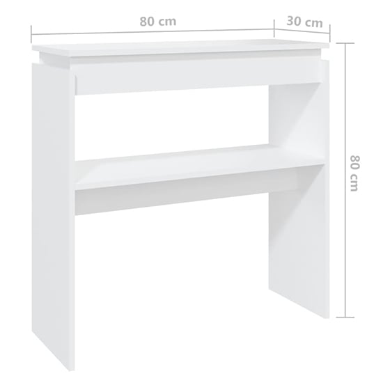 Everill Wooden Console Table With Undershelf In White_4