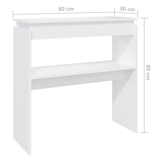 Everill Wooden Console Table With Undershelf In White