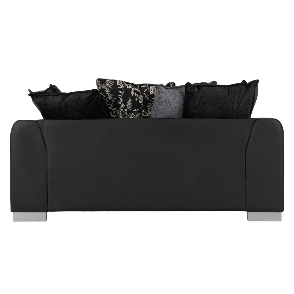 Evreno Faux Leather 3+2 Seater Sofa in Dark Grey