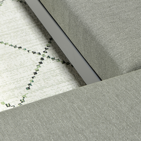 Ewloe Outdoor Fabric Left Hand Lounge Set In Mystic Grey