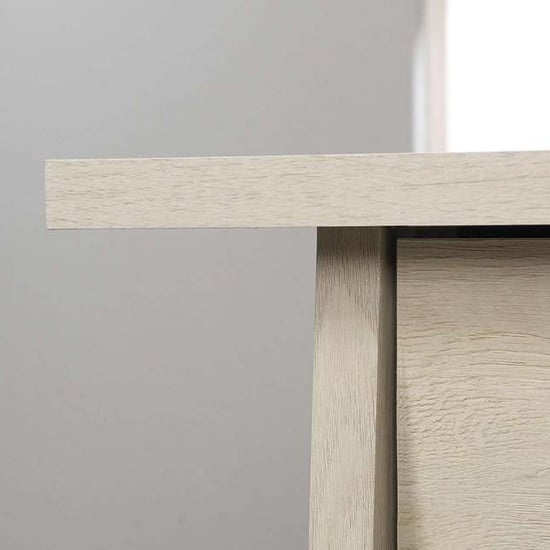 Estero Wooden Laptop Desk With 4 Drawers In Chalked Chestnut