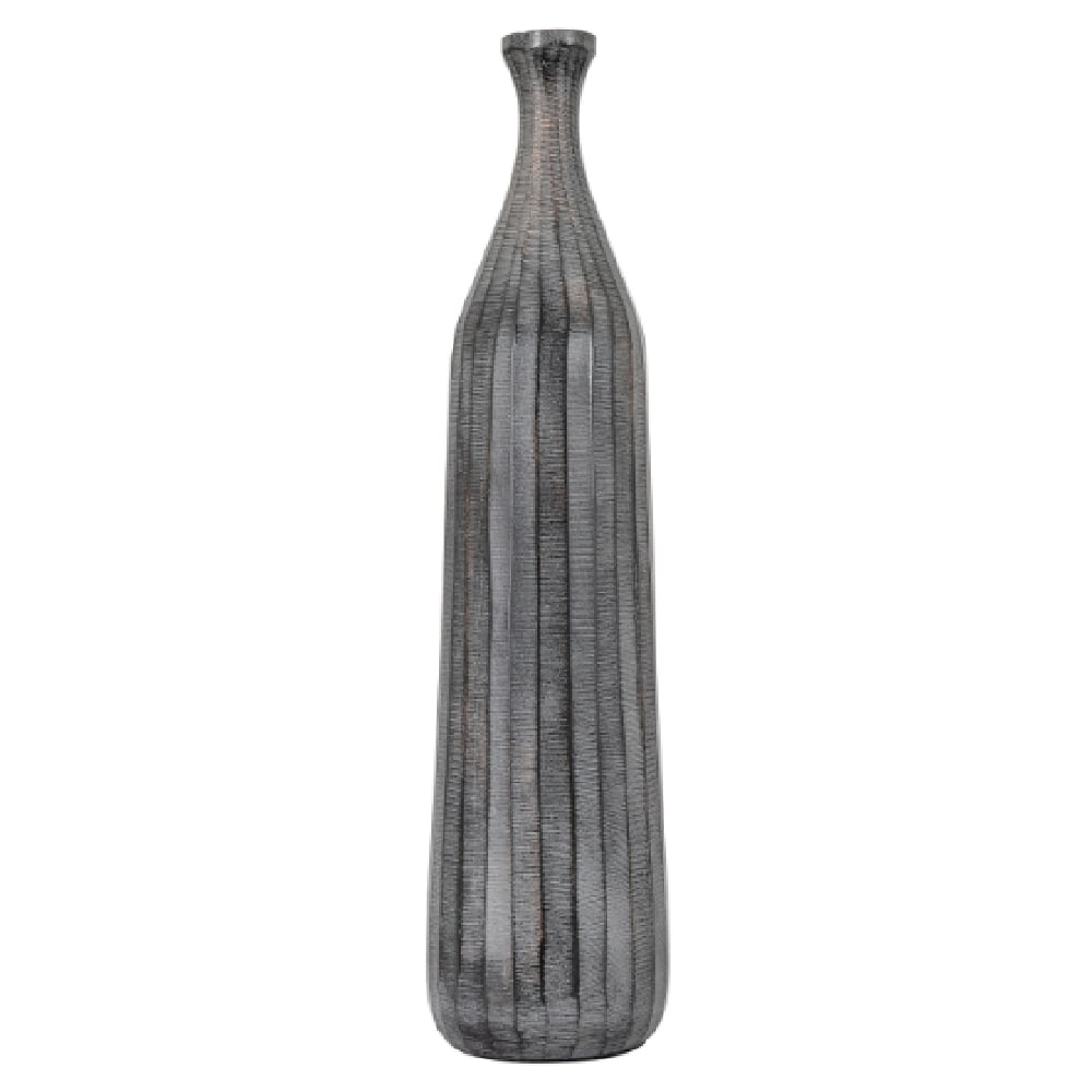 Exeter Large Aluminium Bottle Vase In Antique Grey