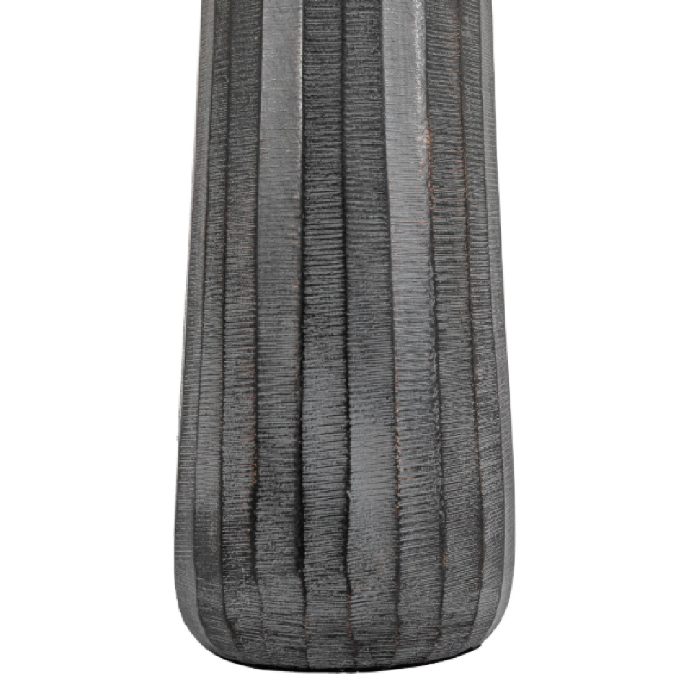 Exeter Small Aluminium Bottle Vase In Antique Grey