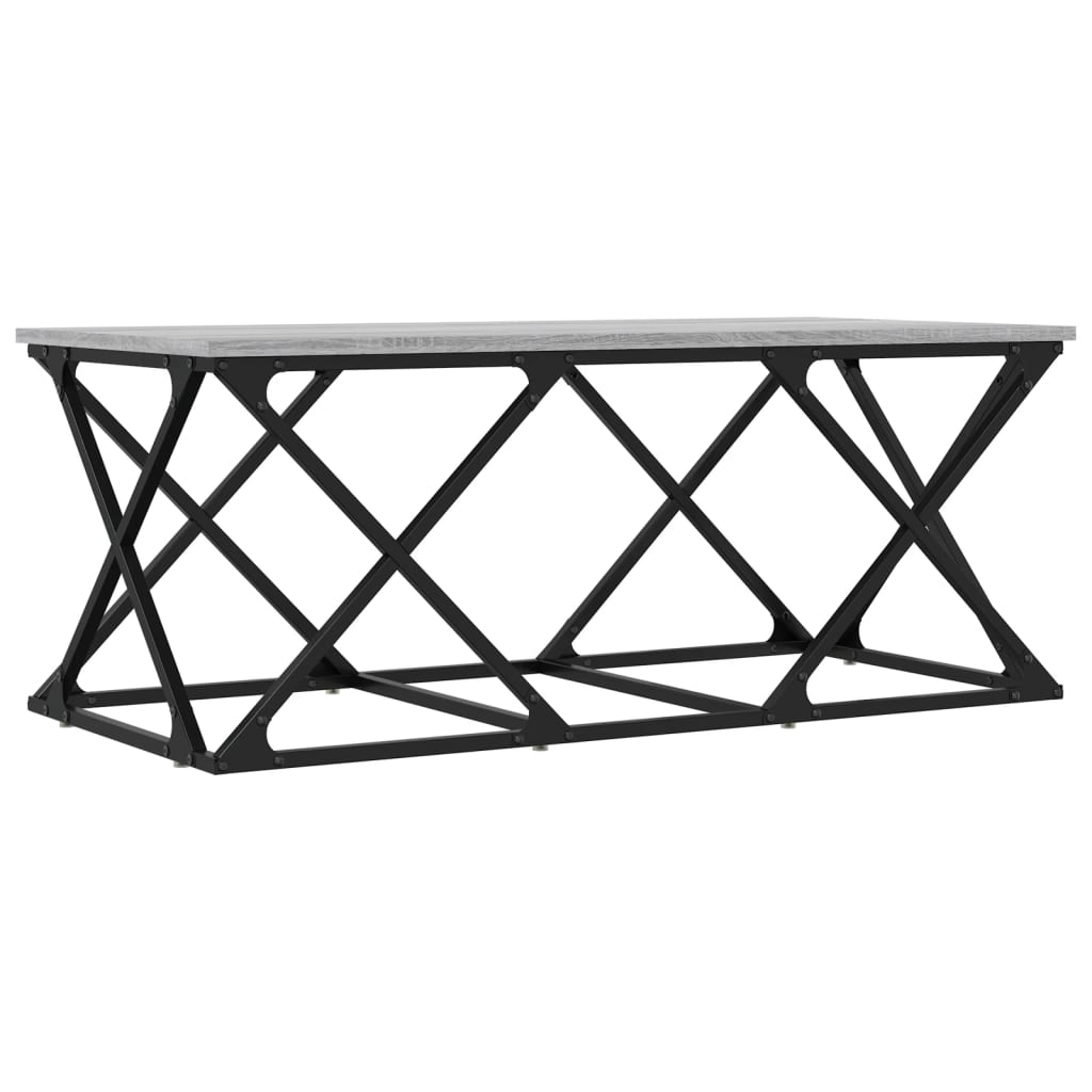 Exeter Wooden Coffee Table Rectangular In Grey Sonoma Oak