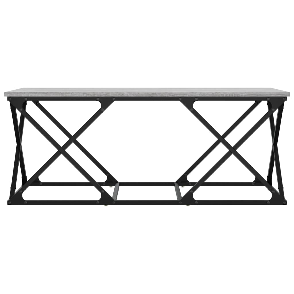 Exeter Wooden Coffee Table Rectangular In Grey Sonoma Oak