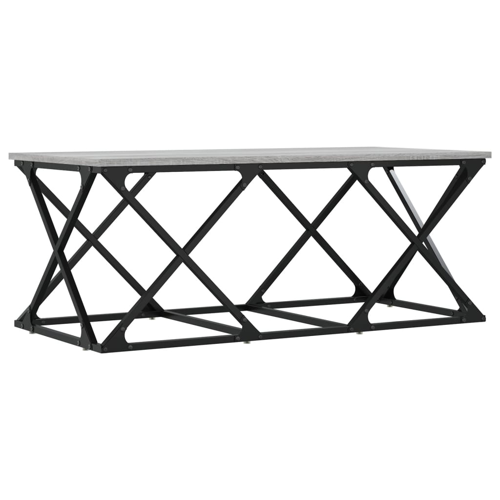 Exeter Wooden Coffee Table Rectangular In Grey Sonoma Oak