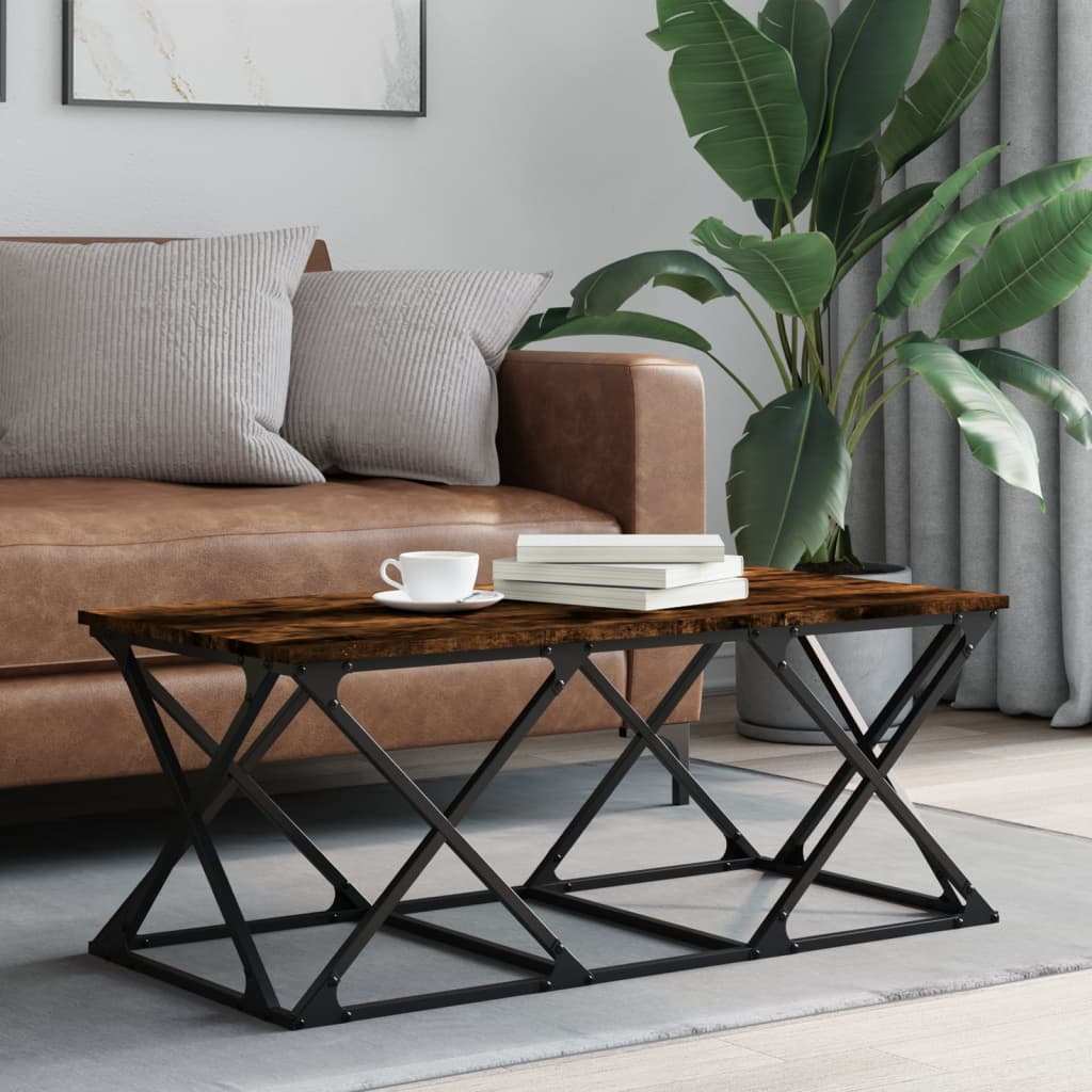 Product photograph of Exeter Wooden Coffee Table Rectangular In Smoked Oak from Furniture in Fashion