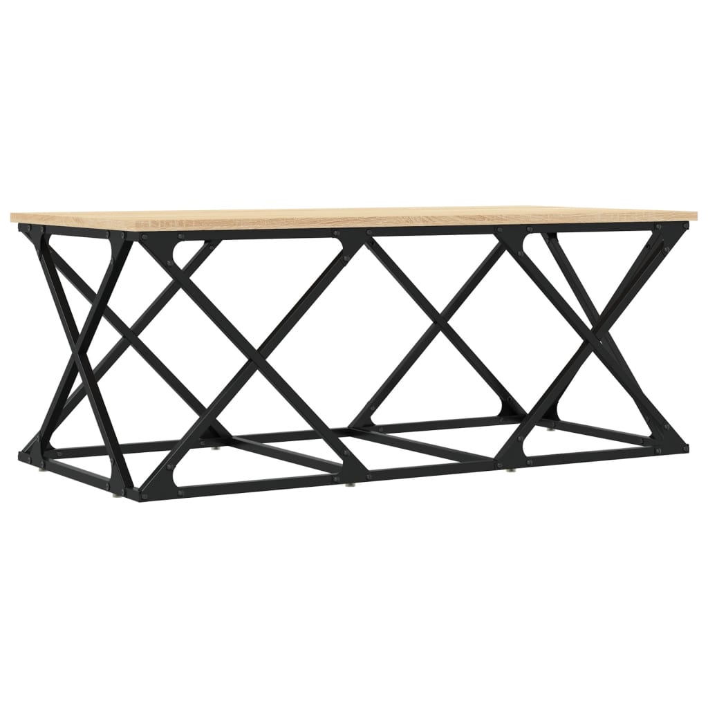 Exeter Wooden Coffee Table Rectangular In Sonoma Oak