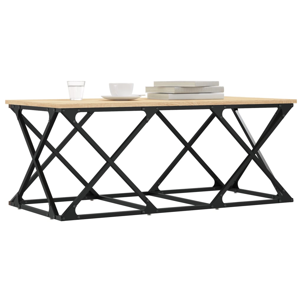 Exeter Wooden Coffee Table Rectangular In Sonoma Oak