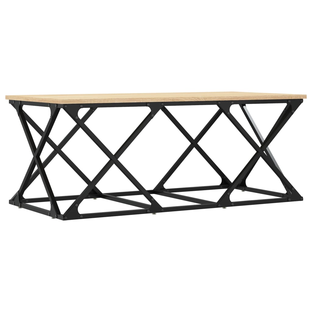 Exeter Wooden Coffee Table Rectangular In Sonoma Oak