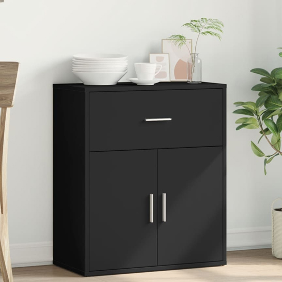 Read more about Exeter wooden sideboard with 2 doors 1 drawers in black