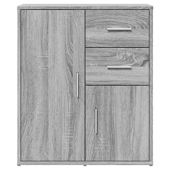 Exeter Wooden Sideboard With 2 Doors 2 Drawers In Grey Sonoma