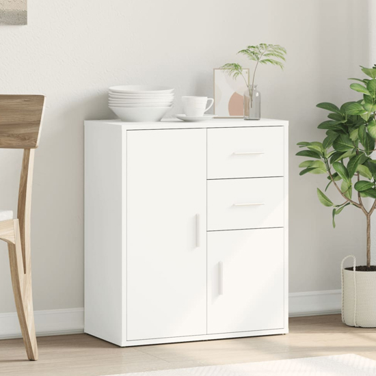 Read more about Exeter wooden sideboard with 2 doors 2 drawers in white