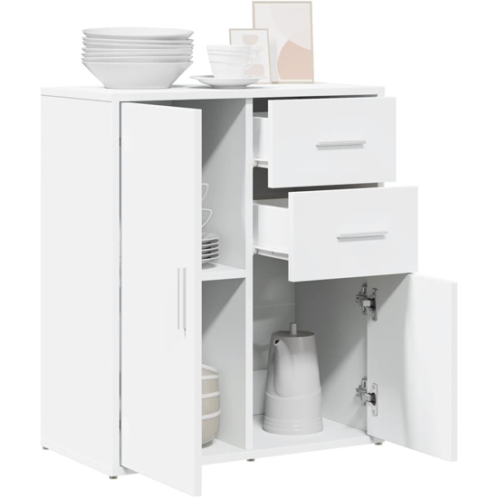 Exeter Wooden Sideboard With 2 Doors 2 Drawers In White