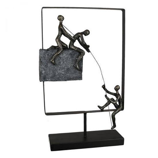 Photo of Experience poly design sculpture in antique bronze and grey