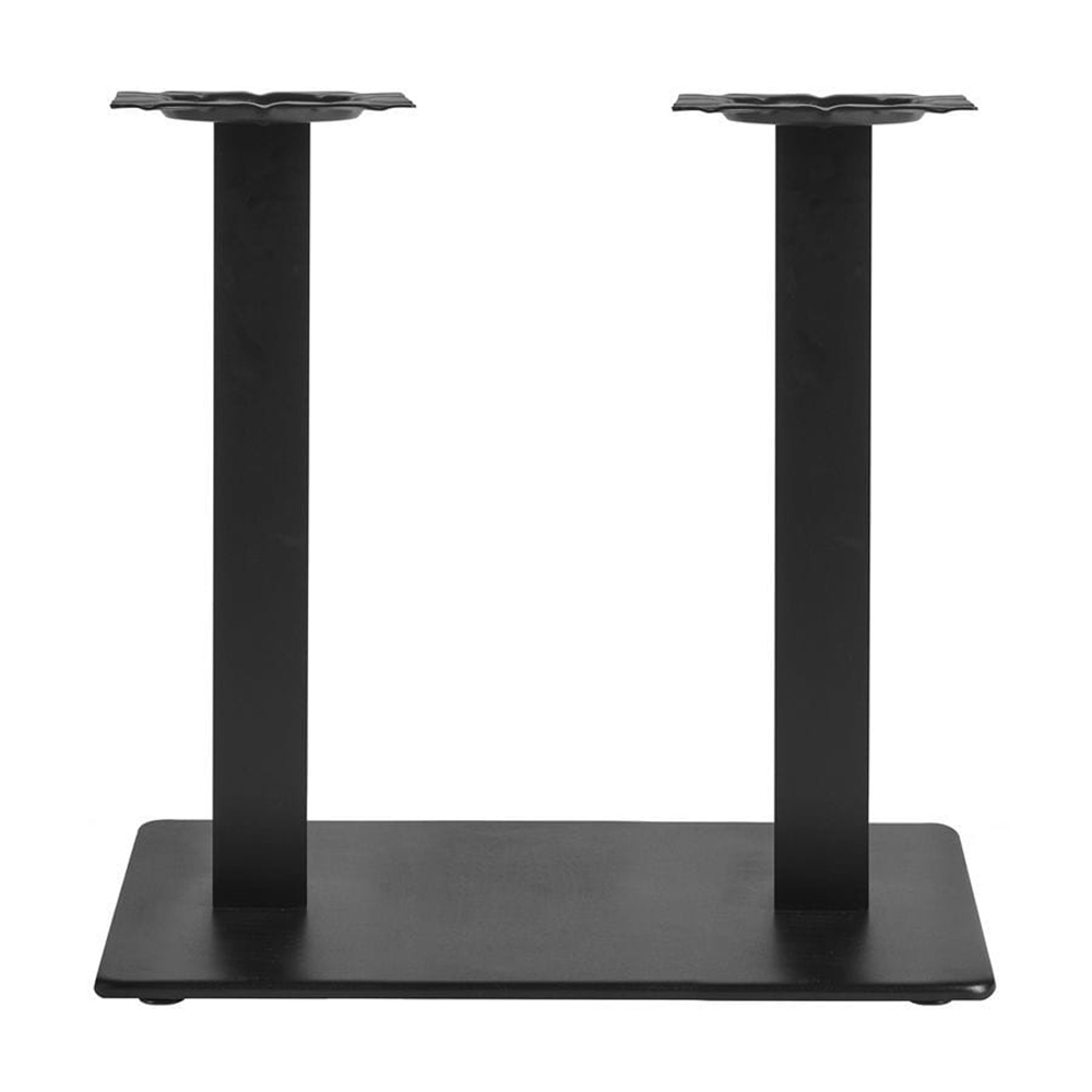 Extro 119cm Rectangular Metallic Anthracite Top Dining Table with Akira Black Base