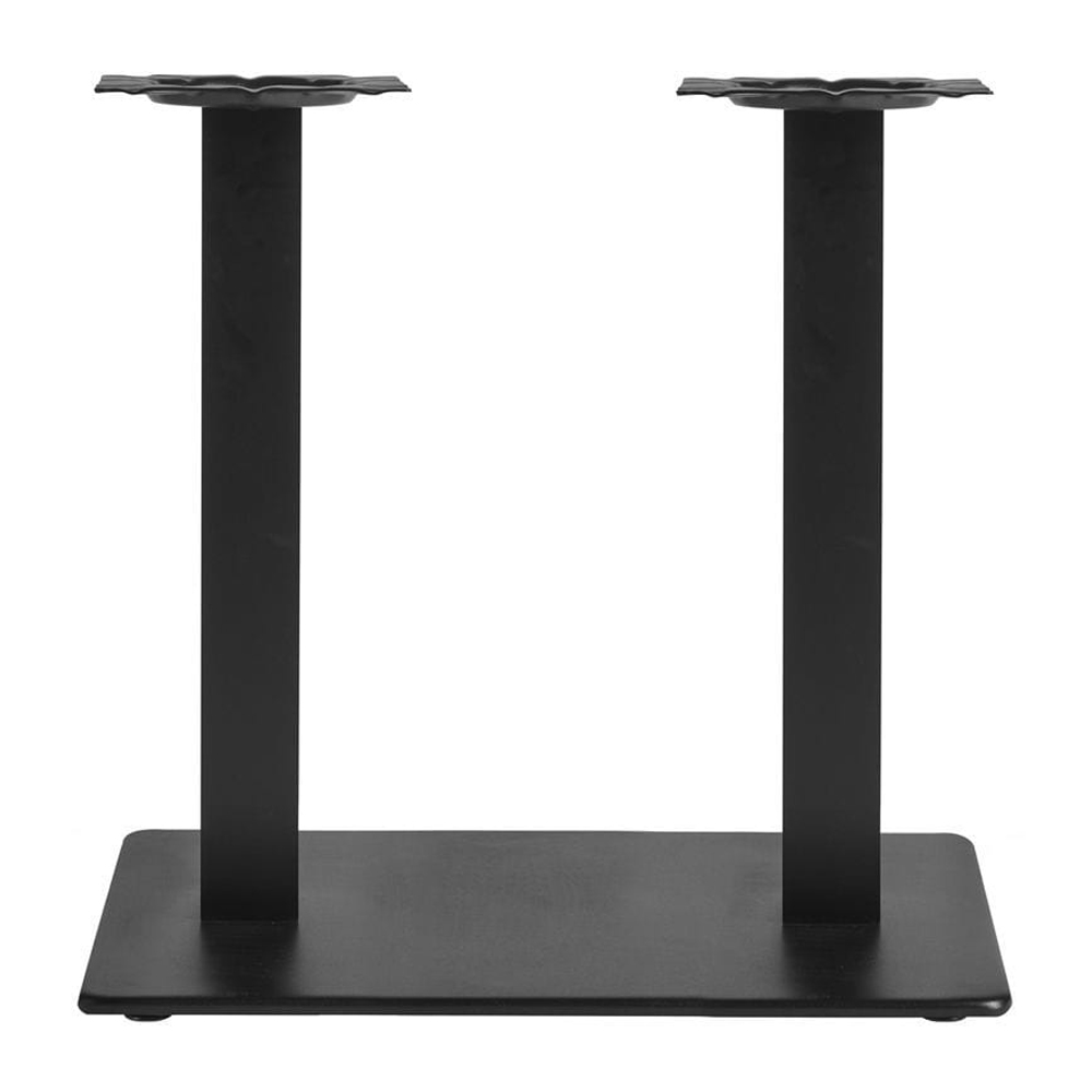 Extro 119cm White Marble Effect Top Dining Table with Akira Black Base