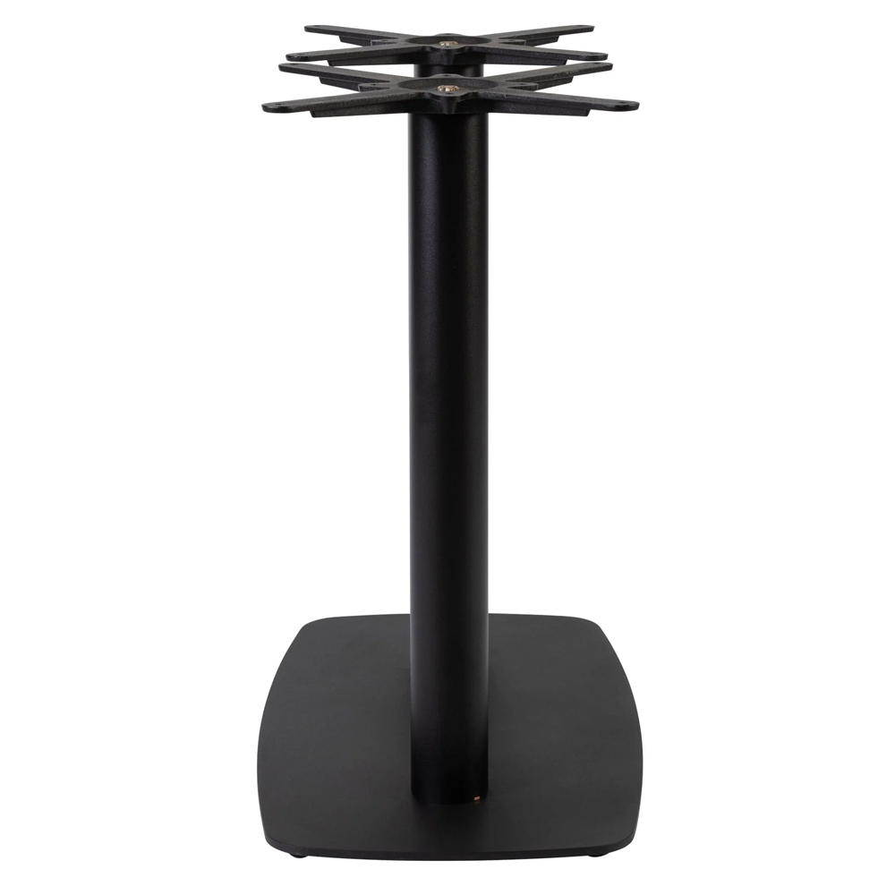 Extro 119cm White Marble Effect Top Dining Table with Bicton Black Base
