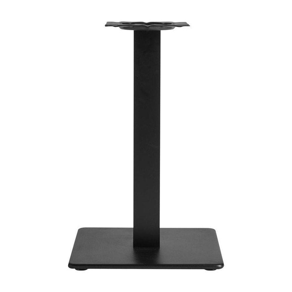 Extro 60cm Square Black Marble Effect Textured Top Dining Table with Akira Base