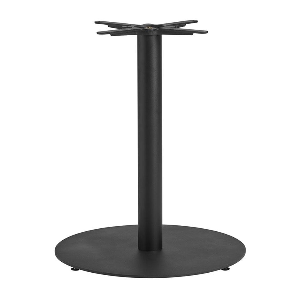 Extro 69cm Round Black Wooden Top Dining Table with Bicton Sleek Base