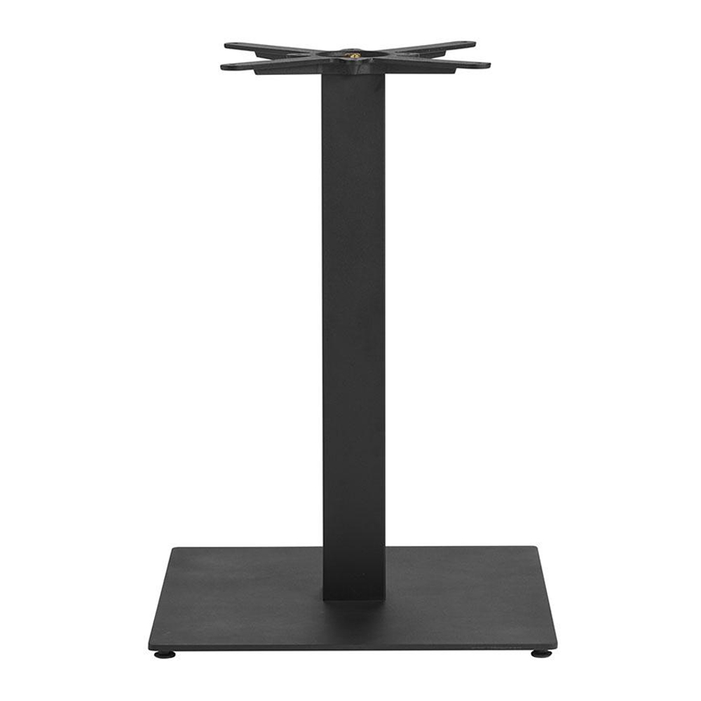 Extro 79cm Square Black Wooden Top Dining Table with Bicton Sleek Base