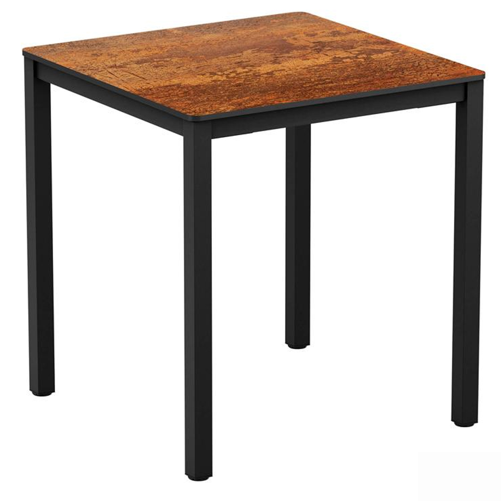 Extro Black Outdoor Wooden Dining Table With 2 Pearl Green Chairs