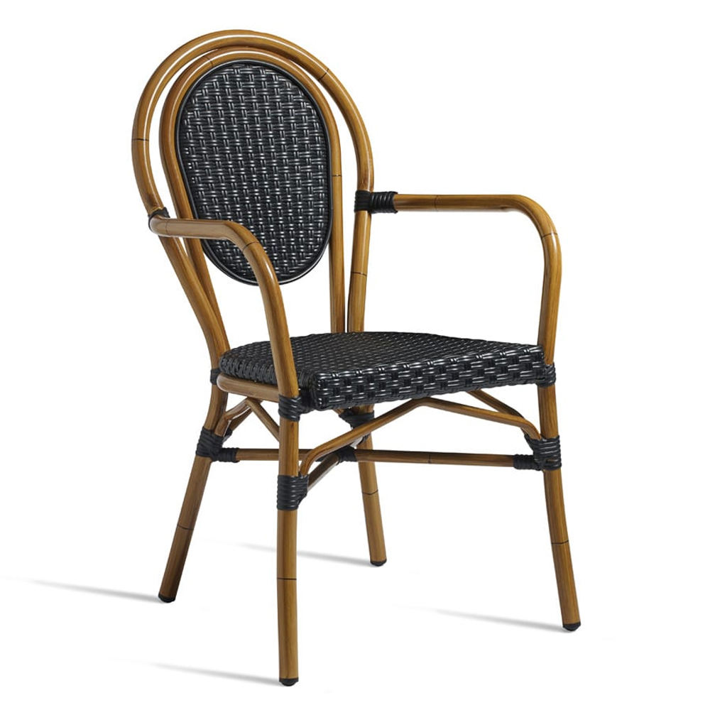 Extro Mixed Terrazzo Wooden Dining Table With 4 Toller Black Chairs