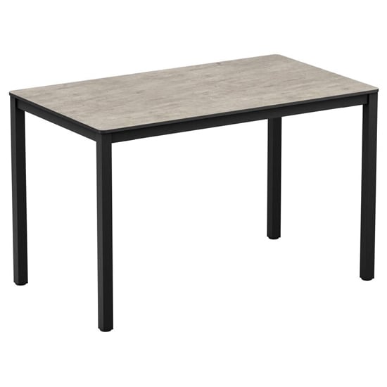 Read more about Extro rectangular wooden dining table in textured cement