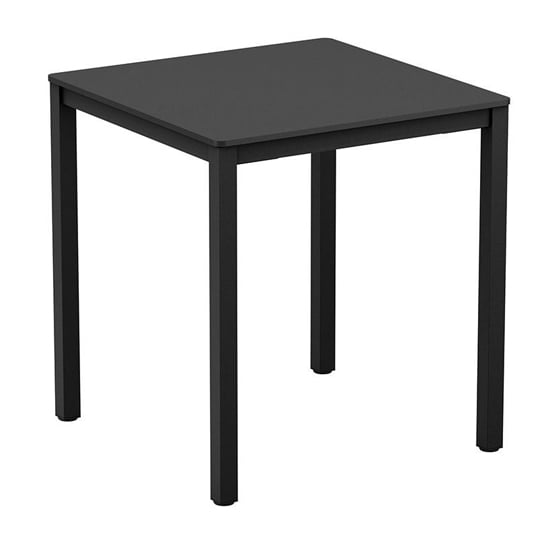 Extro Square 60cm Wooden Dining Table In Black