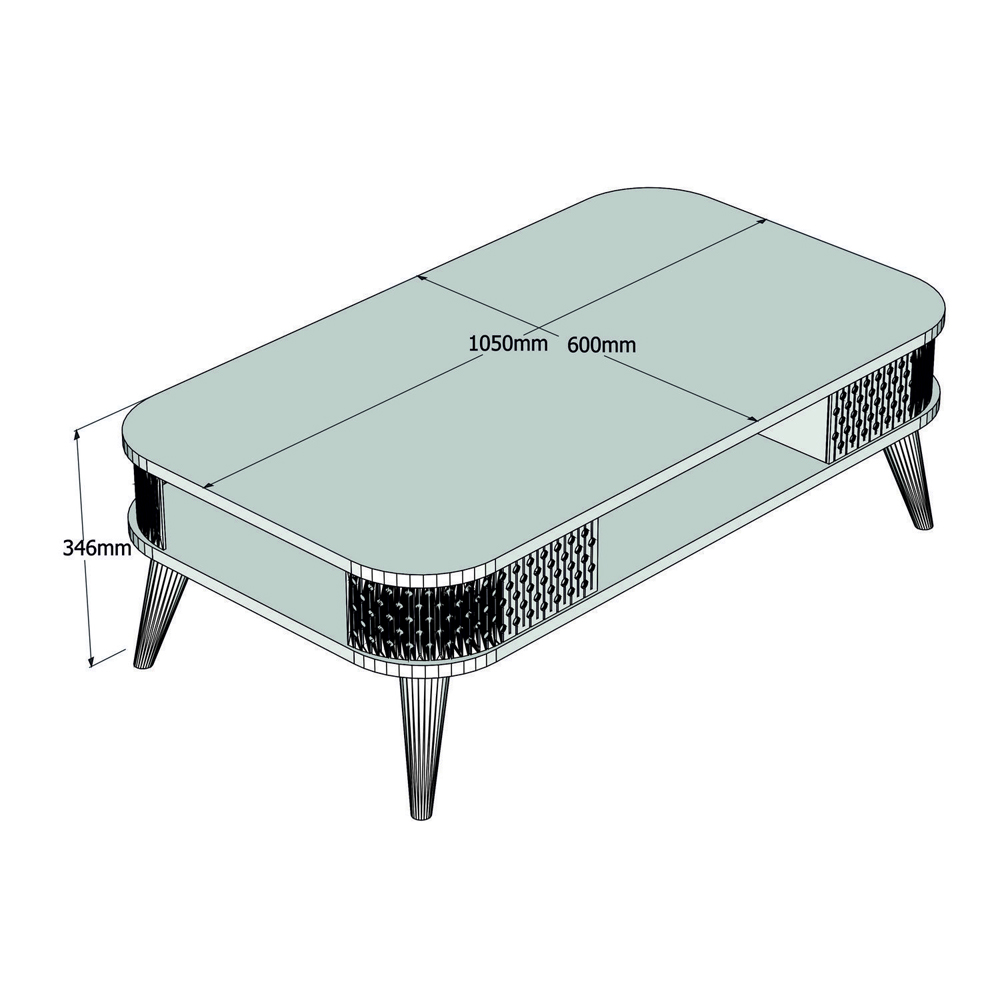 Eylul Wooden Coffee Table in Oak