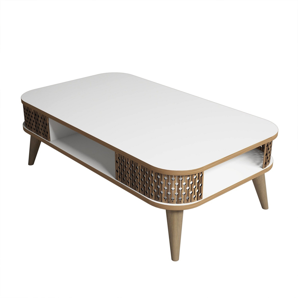 Eylul Wooden Coffee Table in White