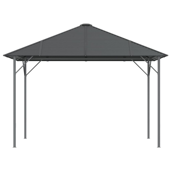 Ezra Fabric 3m x 3m Gazebo With Roof In Anthracite