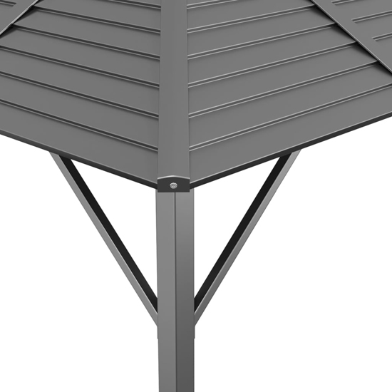 Ezra Fabric 3m x 3m Gazebo With Roof In Anthracite