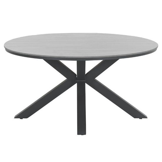 Ezra Imowood Dining Table Large Round In Grey Teak Furniture in Fashion