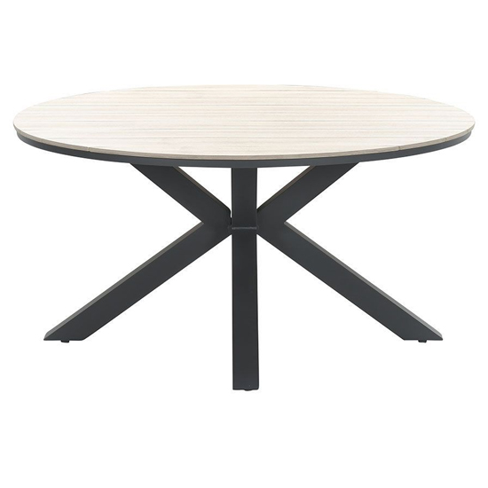 Ezra Imowood Dining Table Large Round In Light Teak Furniture in Fashion