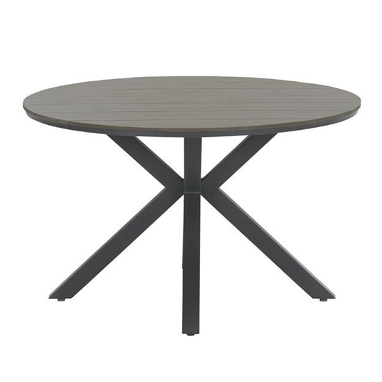 Ezra Imowood Dining Table Small Round In Grey Teak Furniture in Fashion
