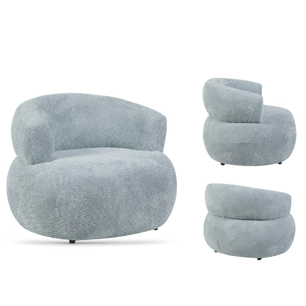 Ezrion Fabric Accent Chair in Teal