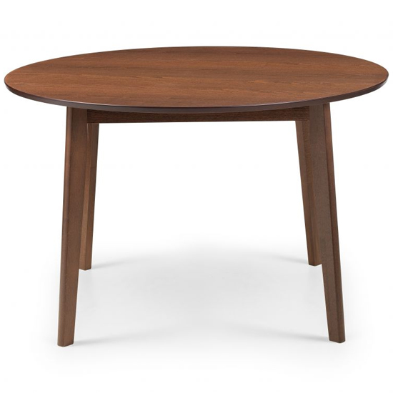 Faber Round Dining Table In Walnut With 4 Machiko Chairs_3