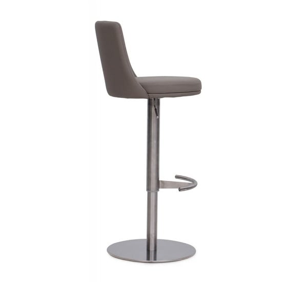 Banbury Bar Stools In Brushed Stainless Steel and Taupe PU Base_2