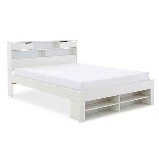 Read more about Fabio wooden double bed in white