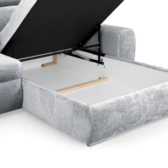 Faenza Universal Velvet Corner Sofabed In Grey_6