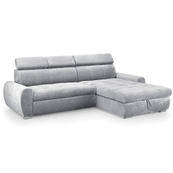 Za Universal Velvet Corner Sofabed In Grey Furniture Fashion