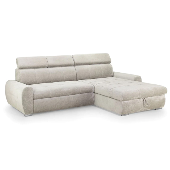 Faenza Universal Velvet Corner Sofabed In Mocha