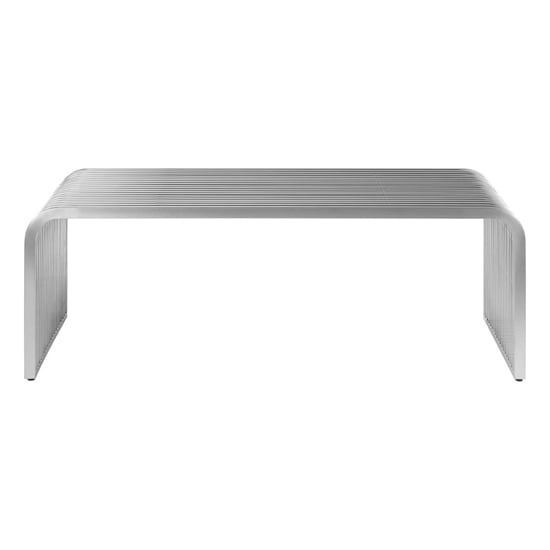 Fafnir Round Edged Stainless Steel Coffee Table In Silver_2