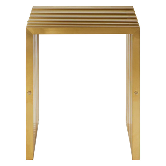 Fafnir Square Edged Stainless Steel Side Table In Gold_2
